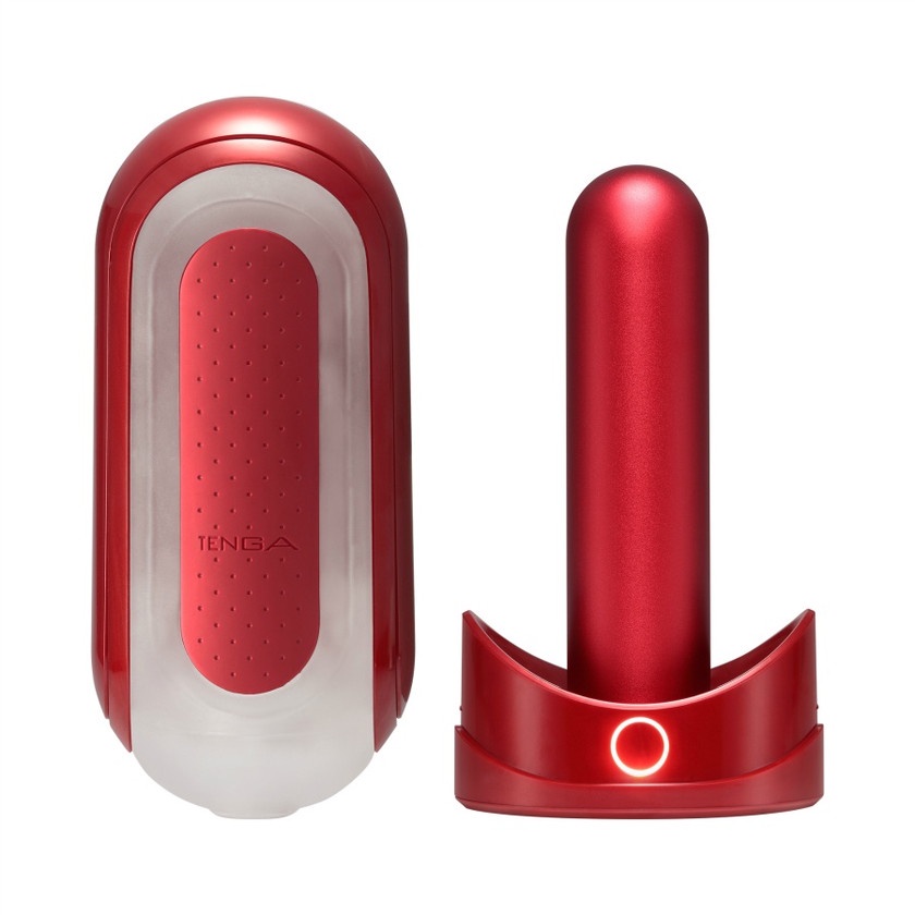 日本現貨直邮 TENGA FLIP 0 (ZERO) [RED &amp; WARMER SET/熱情紅&amp;暖杯器