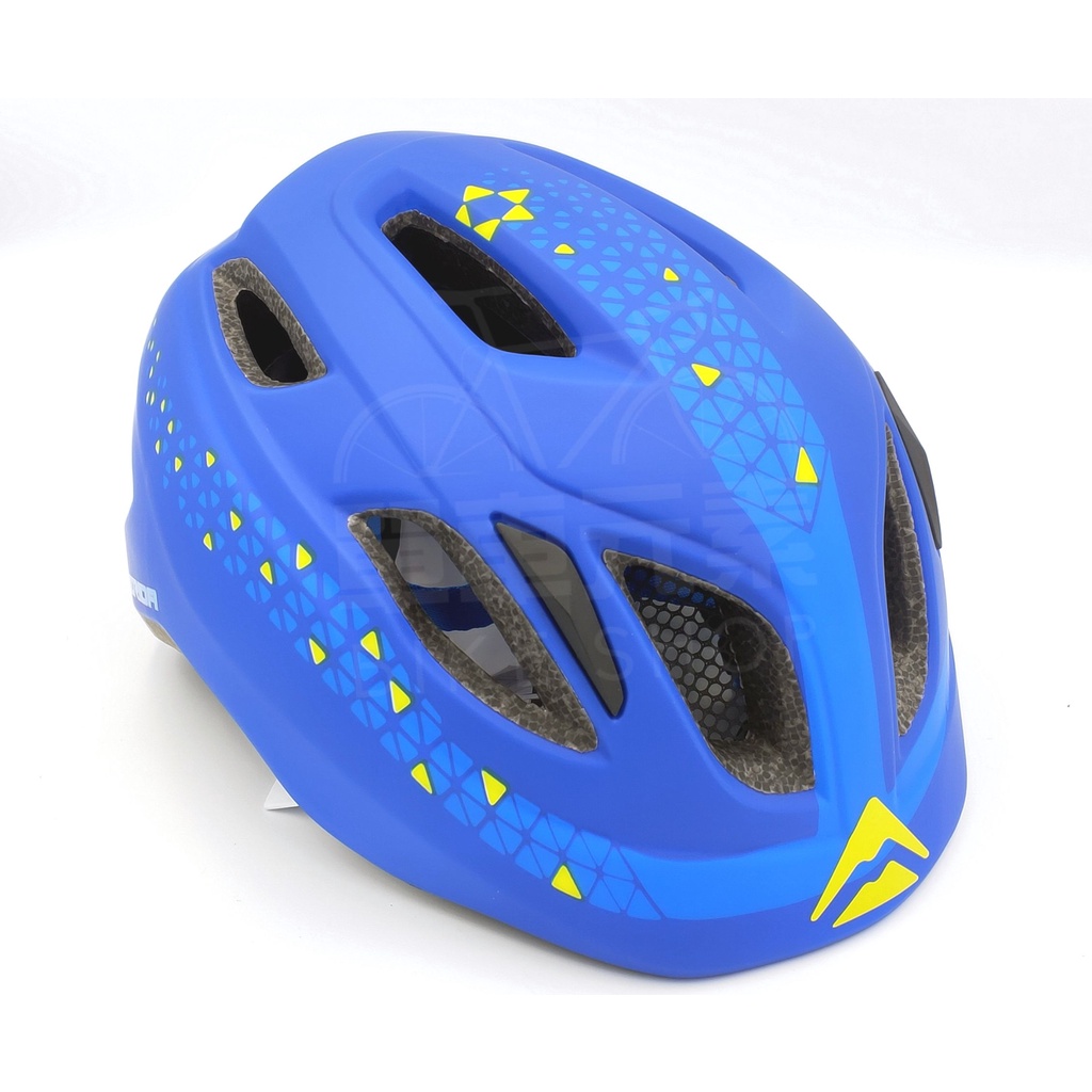 【單車元素】MERIDA 美利達 兒童安全帽 KB18 有警示燈 自行車 滑步車 安全帽 50-54cm 藍/黃