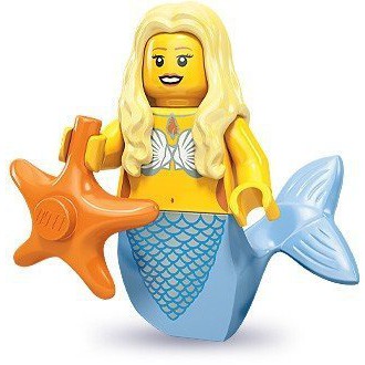 現貨【LEGO 樂高】積木/ Minifigures人偶系列: 9代人偶包抽抽樂 71000 | #12 美人魚+海星