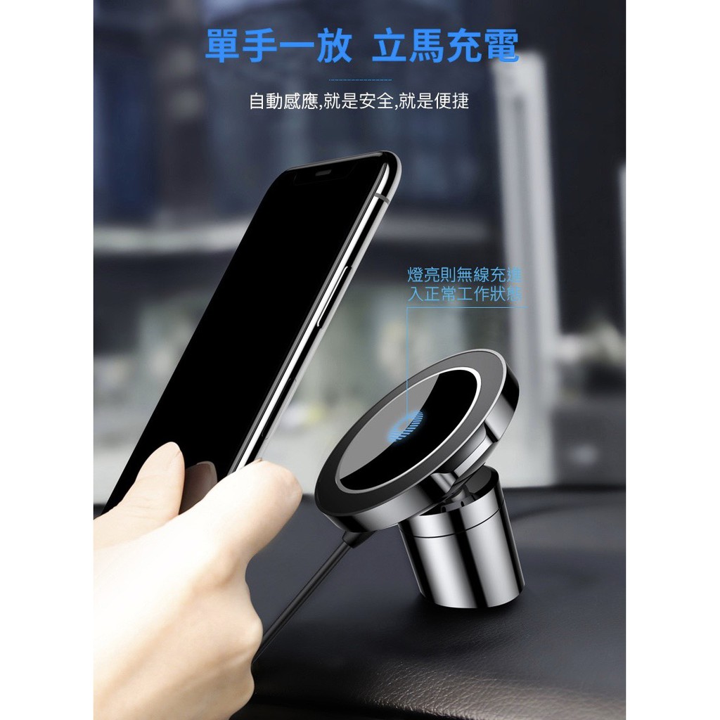 Baseus 車載磁吸無線充iphone無線充電座無線車充倍思無線大耳朵無線車充倍思車充i12 無線充電 蝦皮購物
