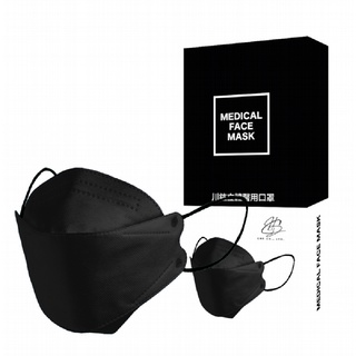川鈜 KF94韓版3D立體醫用口罩-雙鋼印-極夜黑 10片/盒
