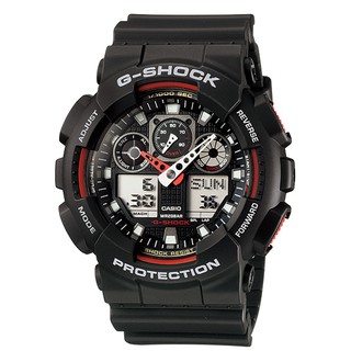 【CASIO】卡西歐G-SHOCK GA-100 GA-100-1A4 耐撞擊 宏崑時計 台灣卡西歐保固一年