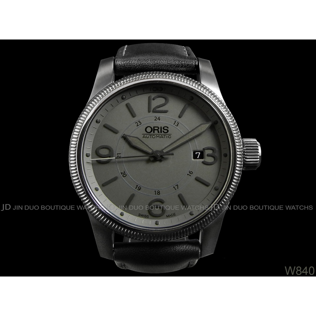 金鐸精品~W840 ORIS 豪利時 BIG CROWN 大錶冠灰色摩登44mm 自動上鍊男用腕錶