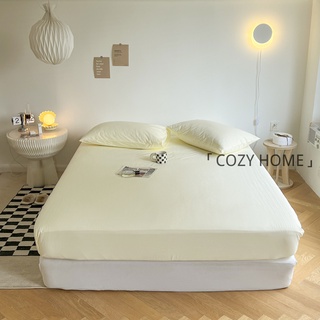 「COZY HOME」12色素色床包 奶油色床包 100%純棉床包枕頭套 枕頭套 單人床包 雙人床包加大床包 鬆緊帶床包