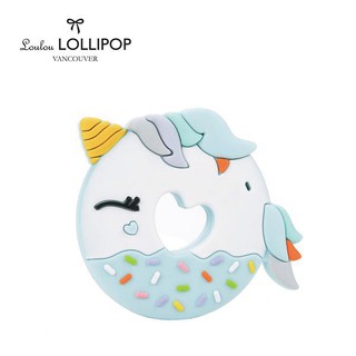 加拿大 loulou lollipop 甜甜圈獨角獸固齒器-飛天藍【麗兒采家】