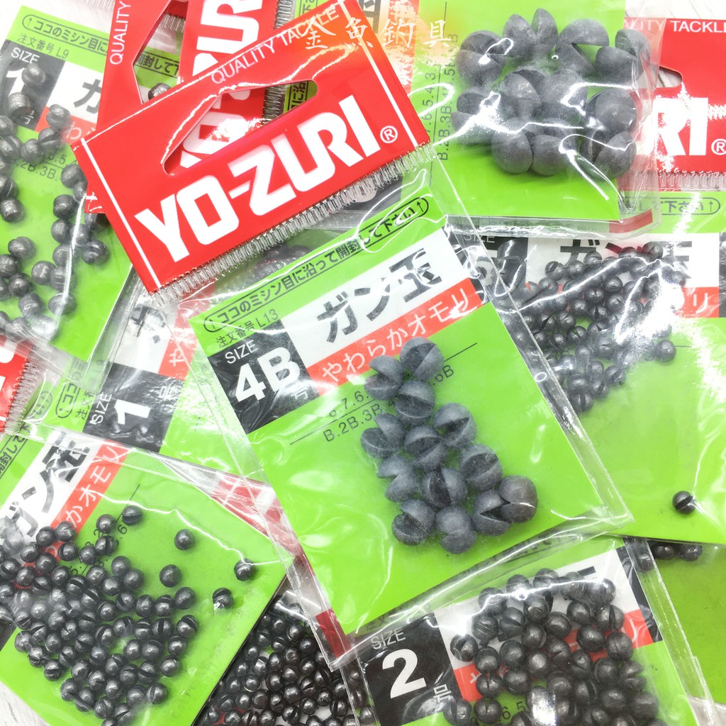 Yo Zuri ガン玉咬鉛6 5b 釣魚線組配重咬鉛割鉛釣魚圓形割鉛配重 蝦皮購物