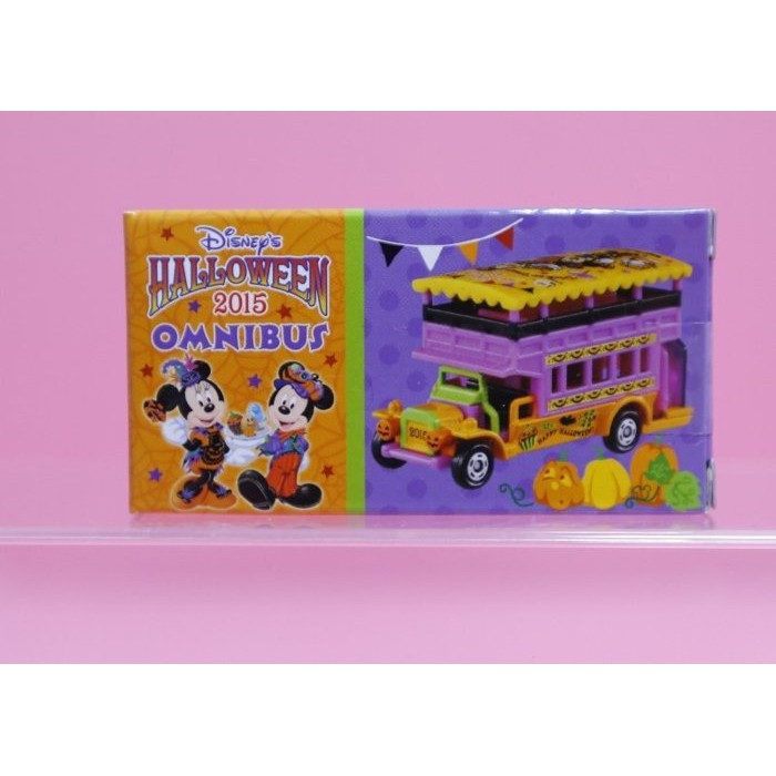 【Dona日貨】日本迪士尼樂園限定 Tomy Tomica 米老鼠米奇米妮2015萬聖節南瓜 雙層巴士/遊園車 A24