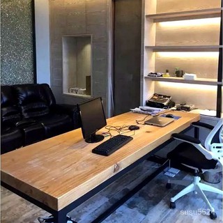 A02實木臺式電腦桌電競桌簡約長條辦公桌寫字工作臺北歐書桌雙人家用 辦公桌 電腦桌 學習桌 書桌 長桌 工作桌 桌 桌子