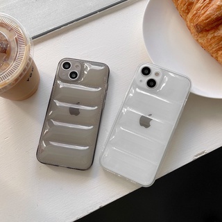 11 p.m.| 極簡澎澎羽絨外套造型純色透明iPhone手機殼