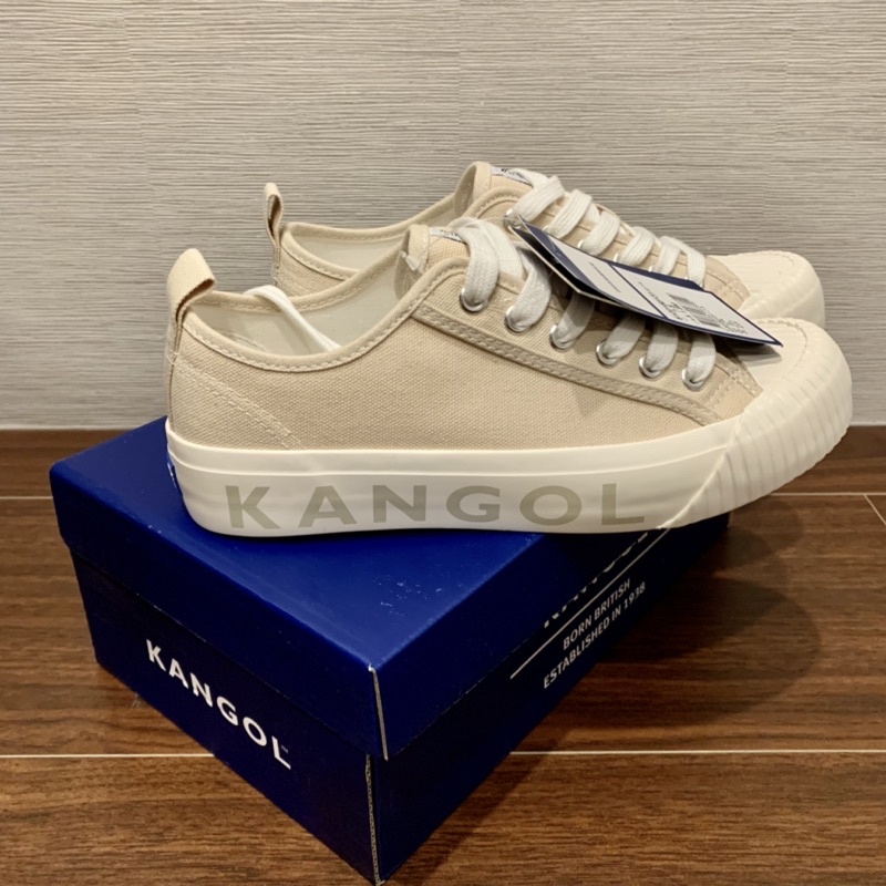 KANGOL 袋鼠 米色 餅乾鞋 帆布鞋 小白鞋 經典時尚款