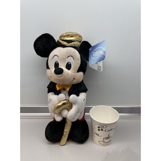 【28cm】Disney 迪士尼 米老鼠 布偶 娃娃 米奇 Mickey Mouse 站姿 燕尾服 金帽子 金柺杖