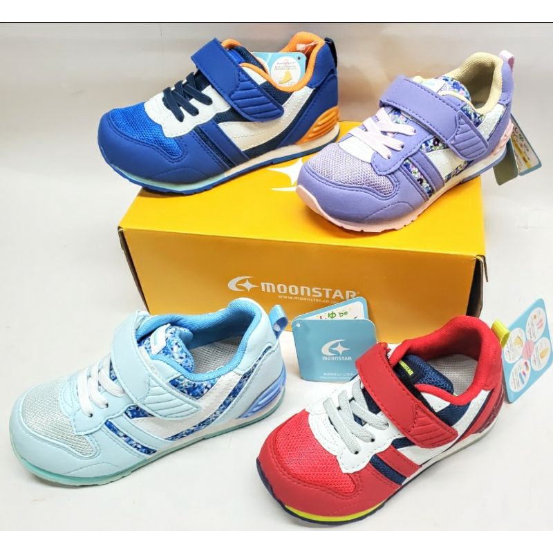 MOONSTAR男女童HI系列機能童鞋藍MSCNC2121S5紅MSCNC2121S2藍花MSCNC2121S9紫花S1