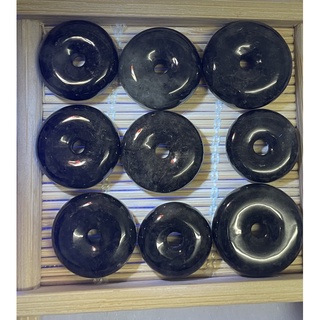 翡翠A貨平安扣 烏雞料糯種 飾品配件 手作材料 串珠 蠟線配件 玉扣 平安釦 DIY