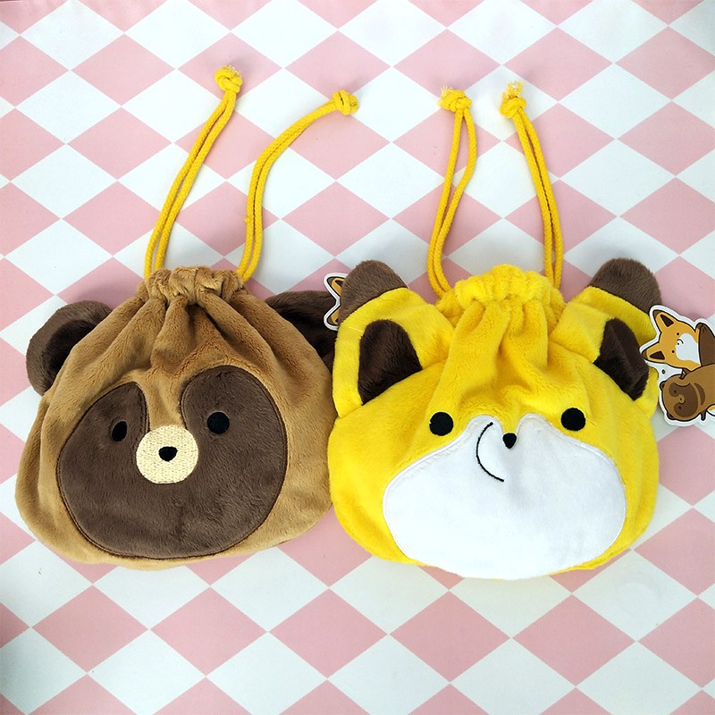 桃樂比【現貨】小狸貓 和 小狐狸 狸貓與狐狸 狐與狸 狸貓 狐狸 mocchi 束口袋 收納袋 袋 包