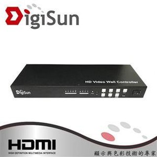 DigiSun 拼接電視牆控制器 VW404 4螢幕HDMI HDMI/AV/VGA/USB 電視牆與分配器雙模式