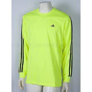 adidas 男款 運動 慢跑 路跑 排汗長t恤-螢光綠 (m67754)