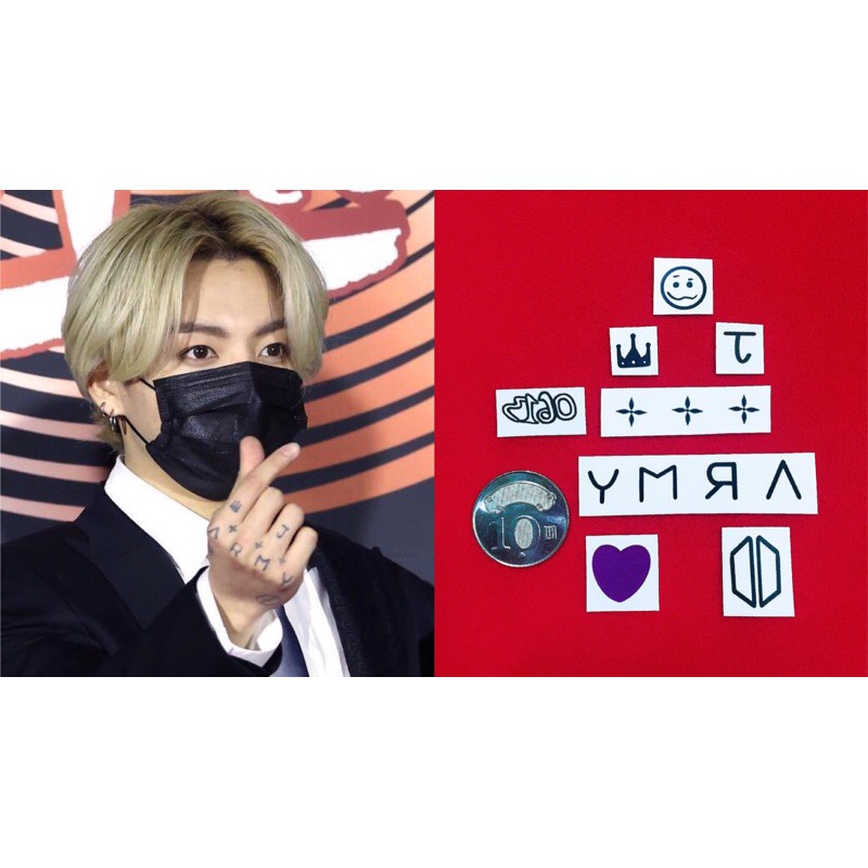 現貨 Bts 防彈少年團柾國手腕刺青紋身貼紙tattoo Army Euphoria 花樣年華 蝦皮購物