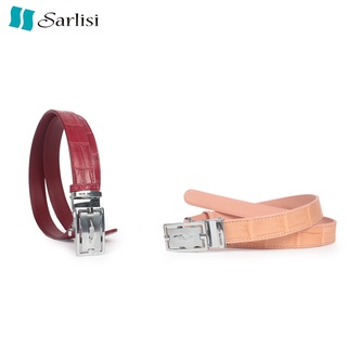 【臺灣出貨】【Sarlisi 】夏麗絲泰國真皮鱷魚皮個性百搭腰帶女實用配西裝牛仔褲潮流時尚細腰帶