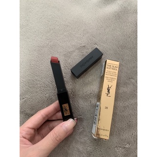 ysl 奢華緞面絲絨唇膏 金條 色號28