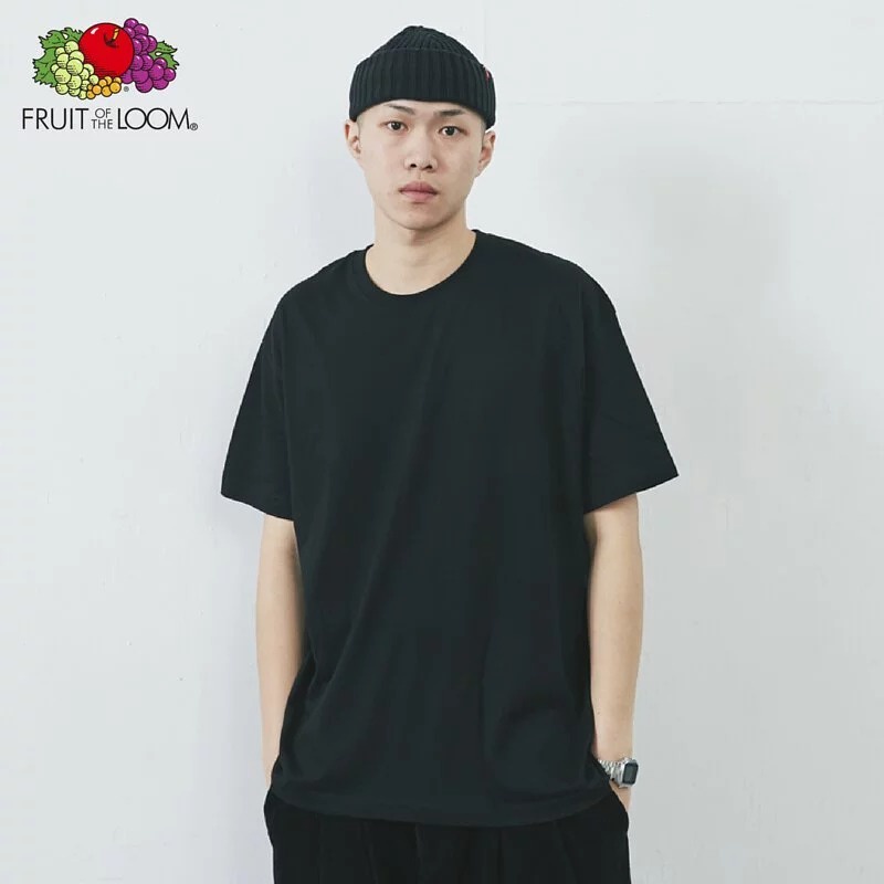 FRUIT OF THE LOOM 純棉圓領素TEE FL1850 黑色 美國百年品牌 水果牌