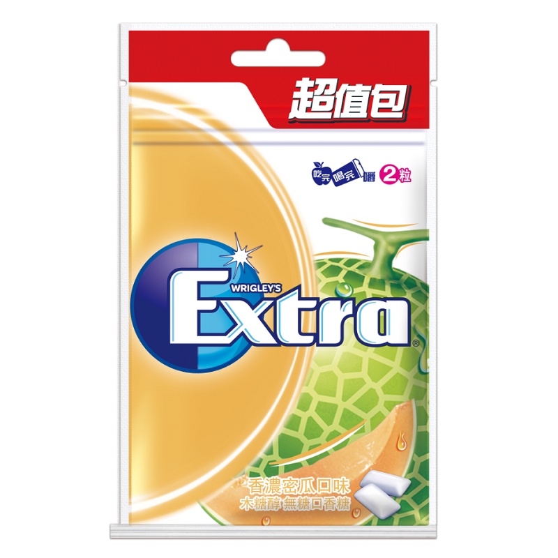 Extra 木糖醇無糖口香糖(香濃密瓜口味) 62g【家樂福】