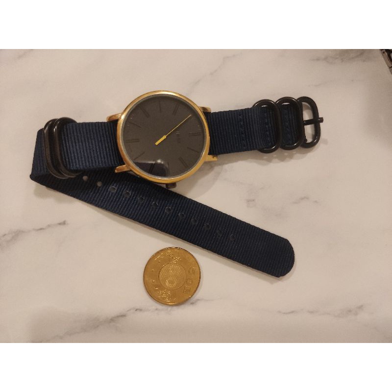 Timex 天美時 獨特 新錶玻 黃銅錶殼 夜光 尼龍錶帶 獨特設計 復刻 vintage  男錶 女錶 中性錶 二手