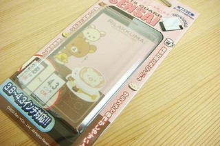 日本製SAN-X~懶懶熊拉拉熊 牛奶妹 小雞3.8-4.3吋螢幕保護貼-20830~特賣