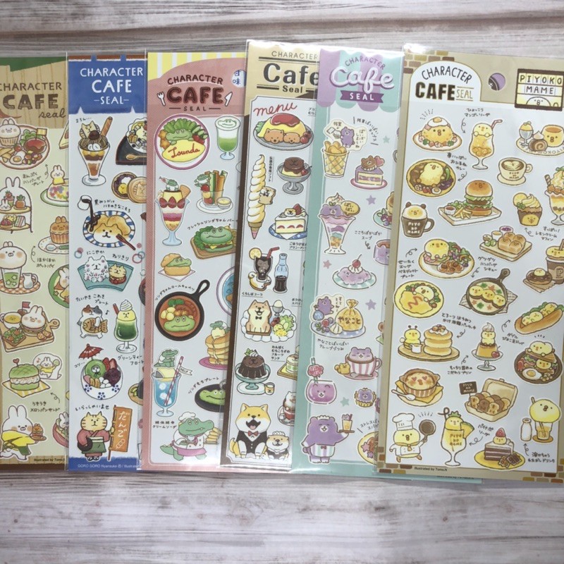 《現貨！日本帶回》Mind wave 代表角色 柴犬 吊帶貓 小雞 兔兔 鱷魚 小熊 咖啡店 食物 貼紙