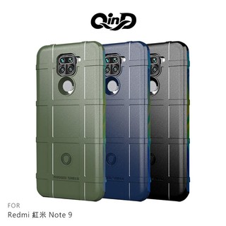 QinD Redmi 紅米 Note 9/紅米10X 4G 戰術護盾保護套 TPU 手機殼 鏡頭加高 現貨 廠商直送