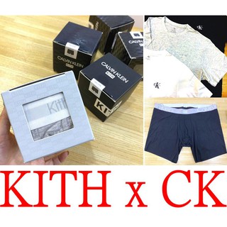 BLACK全新KITH x Calvin Klein四角褲CK內褲BOX LOGO滿版內褲