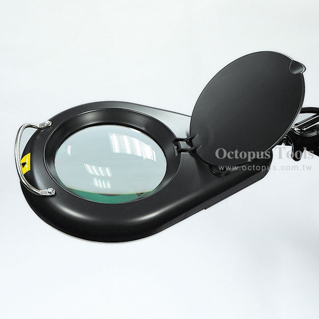 XD工頭哥HandyM.  | 章魚牌 |黑色ESD防靜電 LED照明10倍放大鏡 | 夾式工作燈 | 適用五輪支架