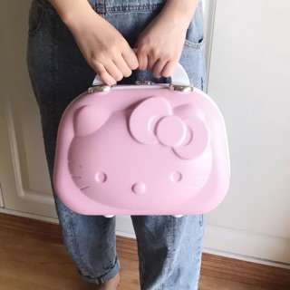 韓版可愛kitty化妝箱 手提收納箱 行李箱14寸