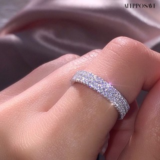 💕Double S飾品小鋪💕合金鑽石戒指 雙排鑲鑽戒指