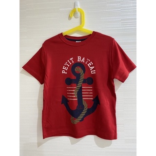 petit bateau 小帆船紅色短袖T恤 8A