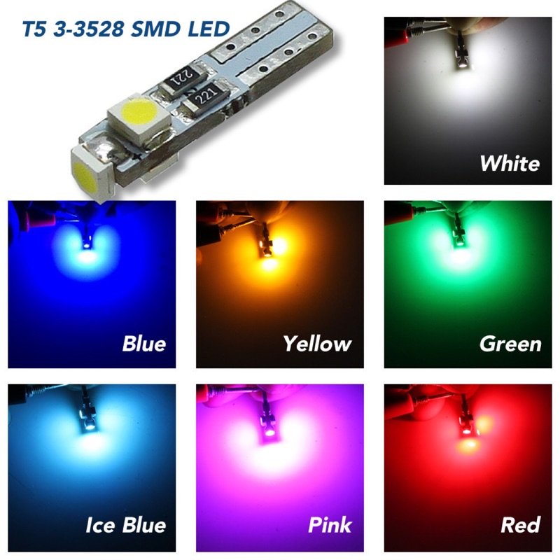 T5 3528 3SMD  LED 儀表燈 汽車 排檔燈