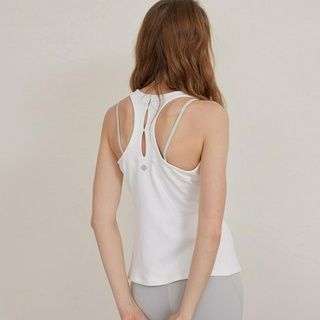 S2N MODERN STORY 美背Y字修身背心 White T258
