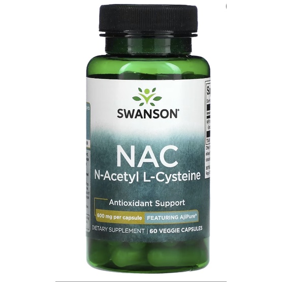 ［現貨］SWANSON NAC 乙醯半胱氨酸 AjiPure 600mg 60顆 陳俊旭博士推薦 醫療靈媒 最佳原料