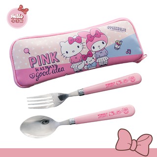 【HELLO KITTY】Pinkholic粉紅時代餐具組 - 湯叉-主角款