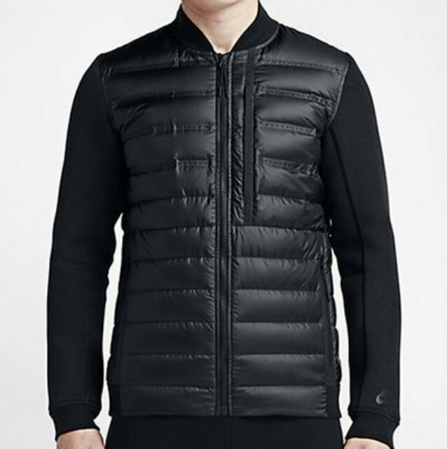 NIKE TECH FLEECE AEROLOFT BOMBER MEN JACKET XL 黑色羽絨外套 男