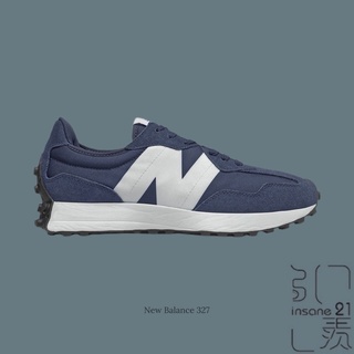 NEW BALANCE NB 327 休閒 深藍 白N 基本款 中性 MS327CPD【Insane-21】