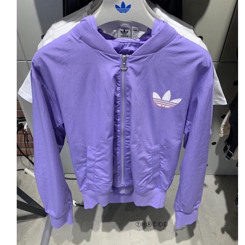 ⓉⒽⓇⒺⒺⒼ🔥ADIDAS ORIGINALS STREETBALL WB 風衣外套 連帽 棉質 紫色 女 HH9455