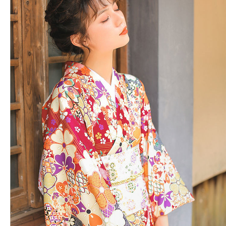 沐子の和服日式女振袖正裝改良印花角色扮演表演服裝浴衣寫真演出cos 變裝連衣裙花火大會攝影 蝦皮購物