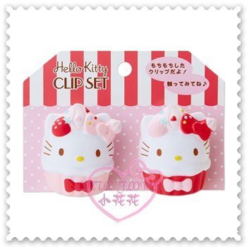 ♥小花花日本精品♥Hello Kitty 造型夾萬用夾memo夾紙張夾文具夾立體大頭造型兩入組日本限定 62033503