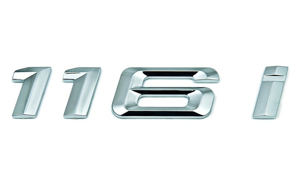 ~圓夢工廠~ BMW 116i 後車箱鍍鉻字貼 同原廠款式 字體高度2cm