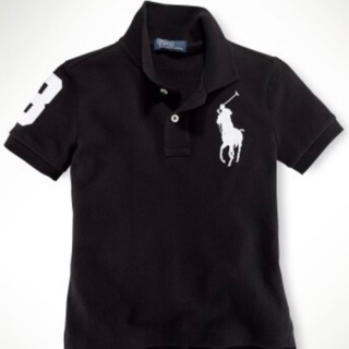 美國百分百【全新真品】Ralph Lauren RL 童裝 小朋友 黑 大馬 數字 短Polo衫 幼兒 親子裝