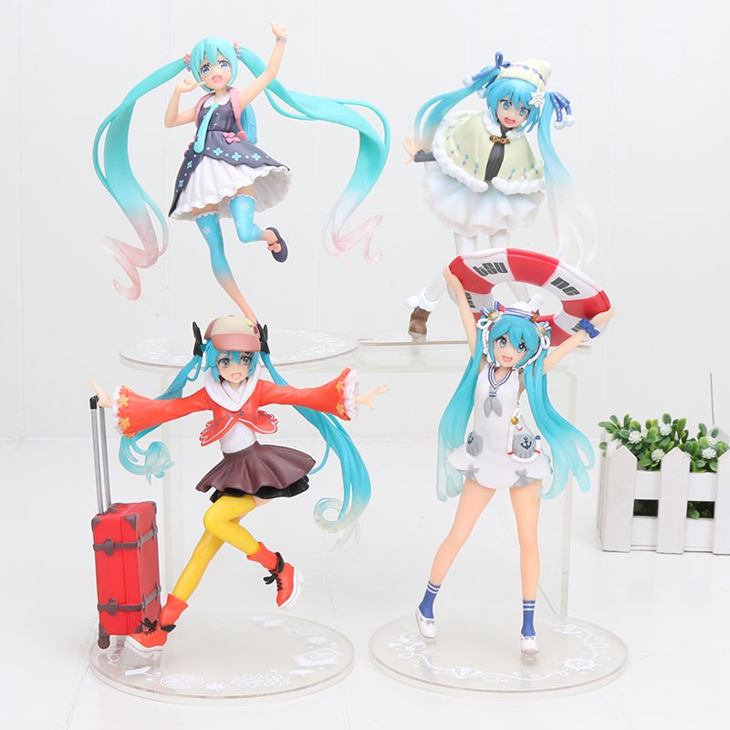 15 18cm 初音未来miku 四季系列初音春服背書包春夏秋冬手辦模型擺件玩具動漫收藏 蝦皮購物
