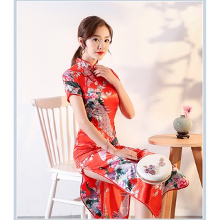 性感 質感 改良 旗袍 高衩 主持服 表演服 Party(情趣內衣,尾牙,角色扮演,表演,派對,道具服,外拍服,洋裝)