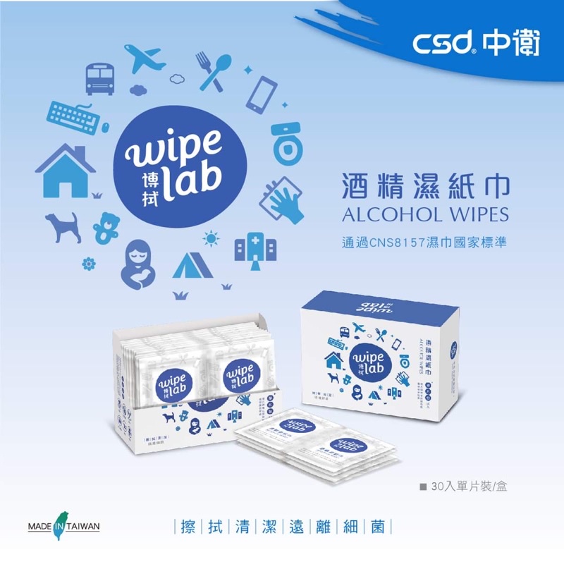 【CSD 中衛】W博拭 酒精濕紙巾 （拆開賣）$2.5/片