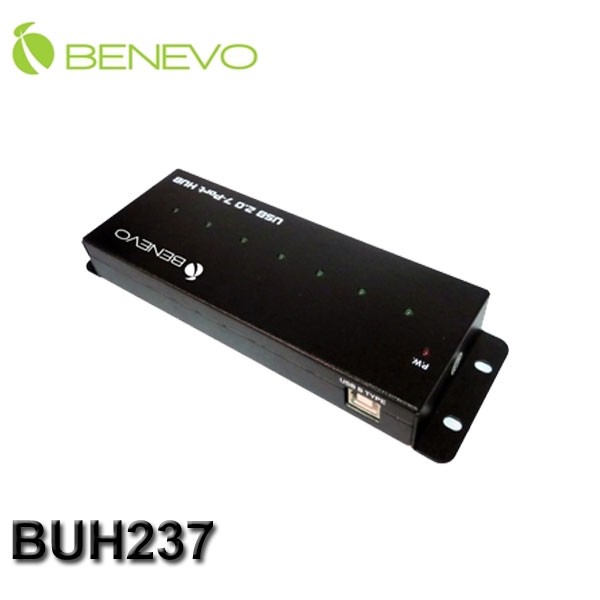 【MR3C】含稅附發票 附3.5A變壓器 BENEVO BUH237 工業級 7埠 USB2.0集線器HUB