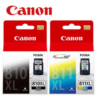 【蝦皮直營】Canon PG-810XL+CL-811XL 原廠高容量墨水匣組合(1黑1彩) 廠商直送